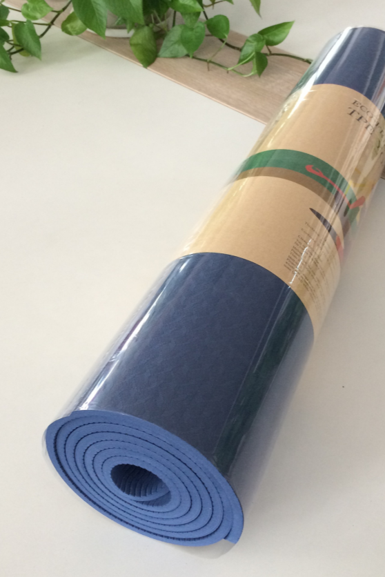 Rolled up yoga mat