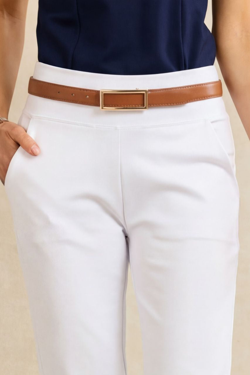 3PCS TAILORED PONTE SET W/ FREE BELT