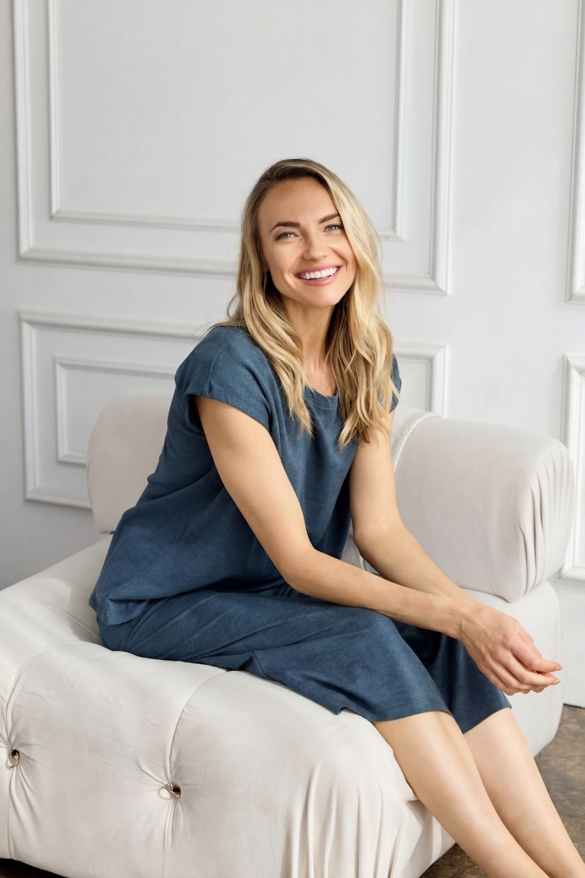 KIRAGRACE COZY BOHO CROP YOGA PANT: HEATHER LAKE