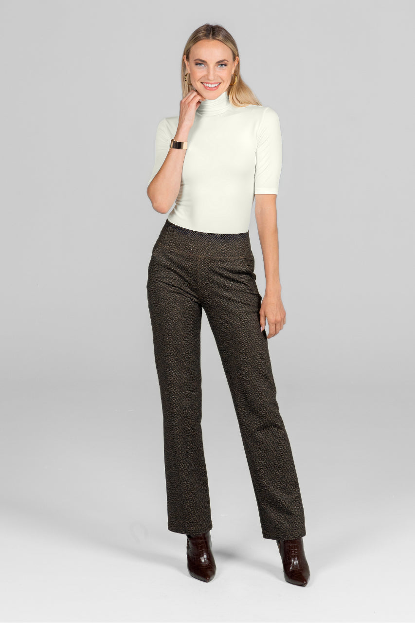 GRACE MOCKNECK TEE: IVORY