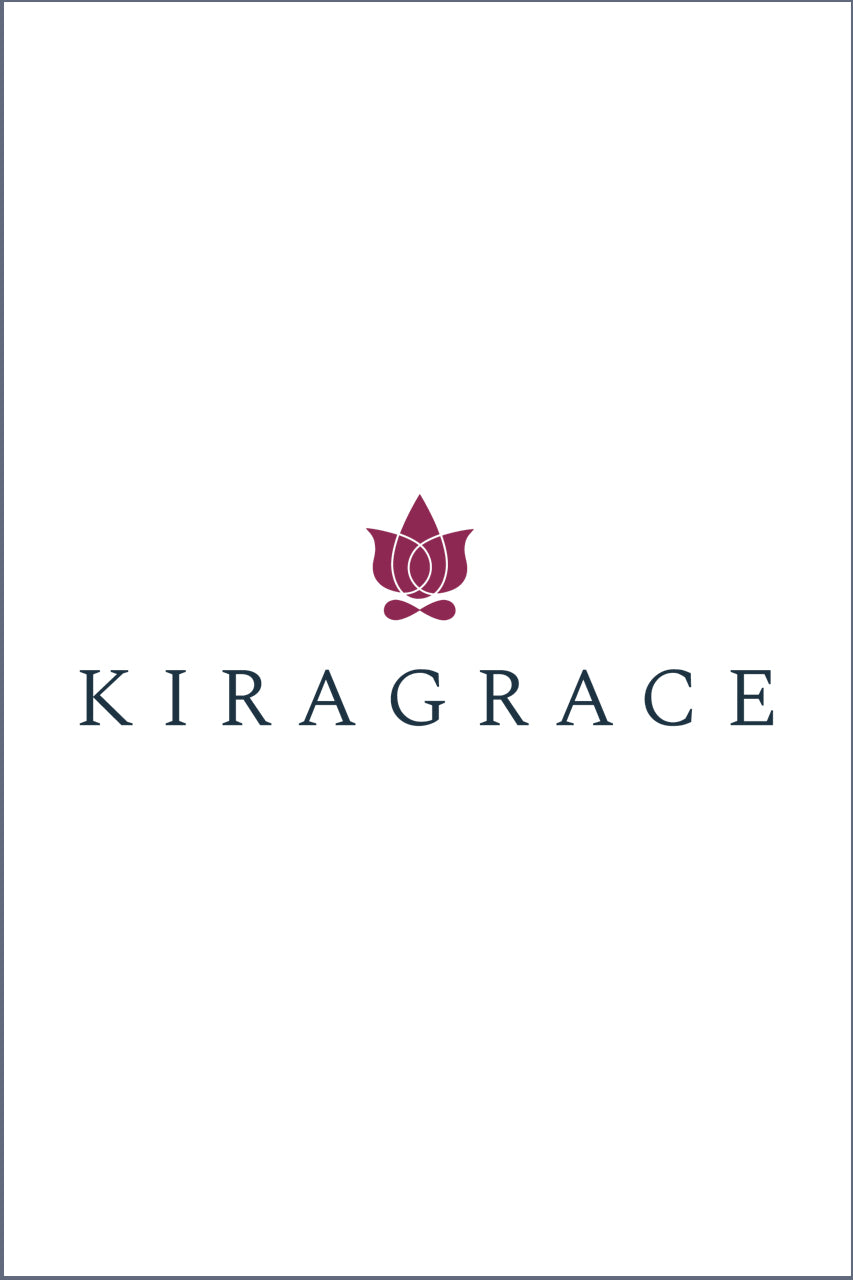 An electronic gift card from KiraGrace featuring the brand's logo with a purple lotus symbol.