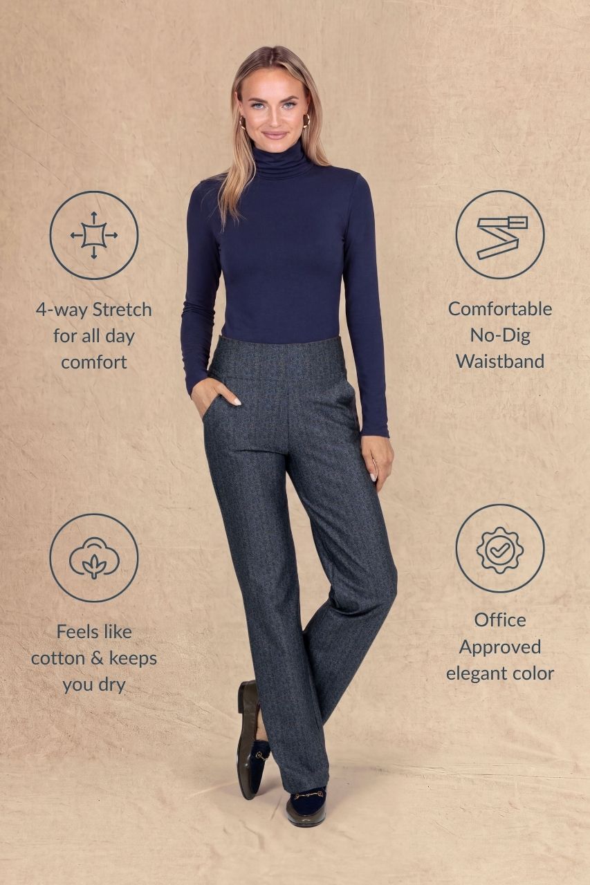 NINA STRAIGHT LEG PANT: IRISH TARTAN