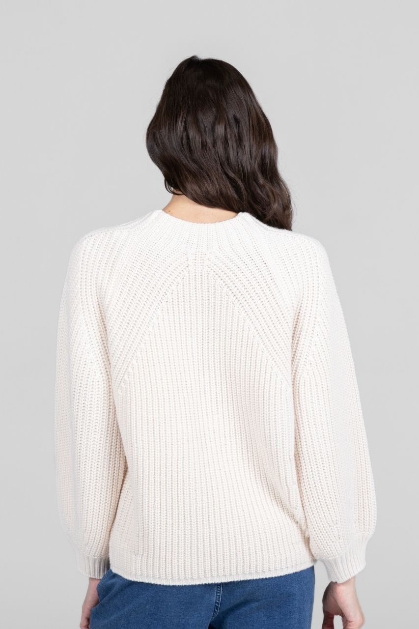 FISHERMAN SWEATER: IVORY