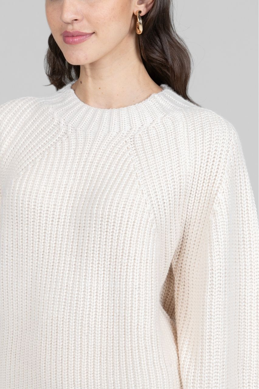 FISHERMAN SWEATER: IVORY