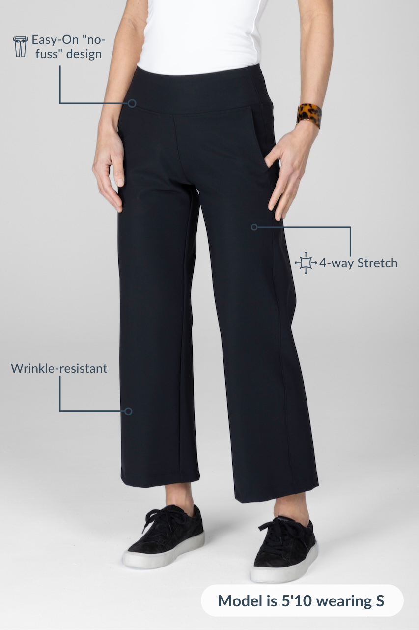 TRAVELER ANKLE PANT: BLACK TRAVELFLEX