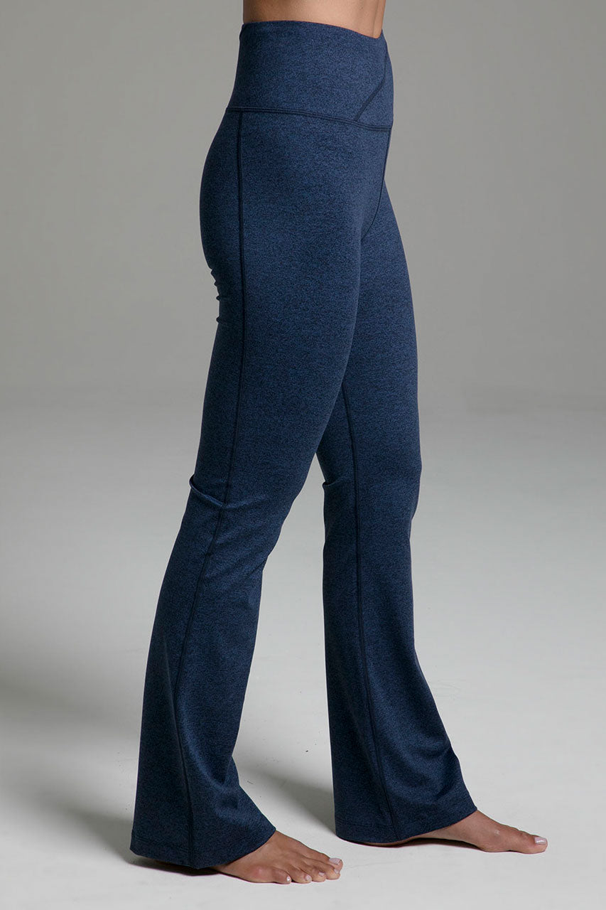 Ultra High Waist Goddess Bootcut (Iris Heather) side wide leg
