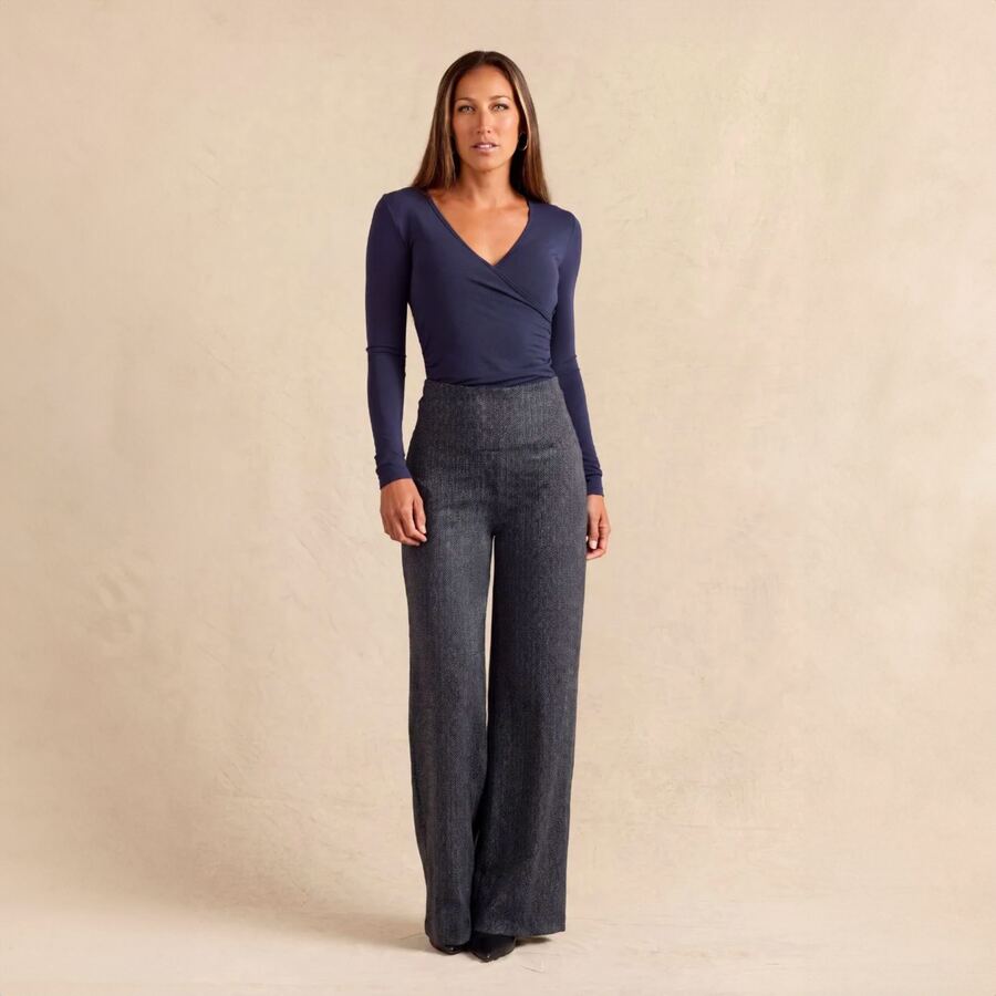 Flawless PantCharcoal Herringbone