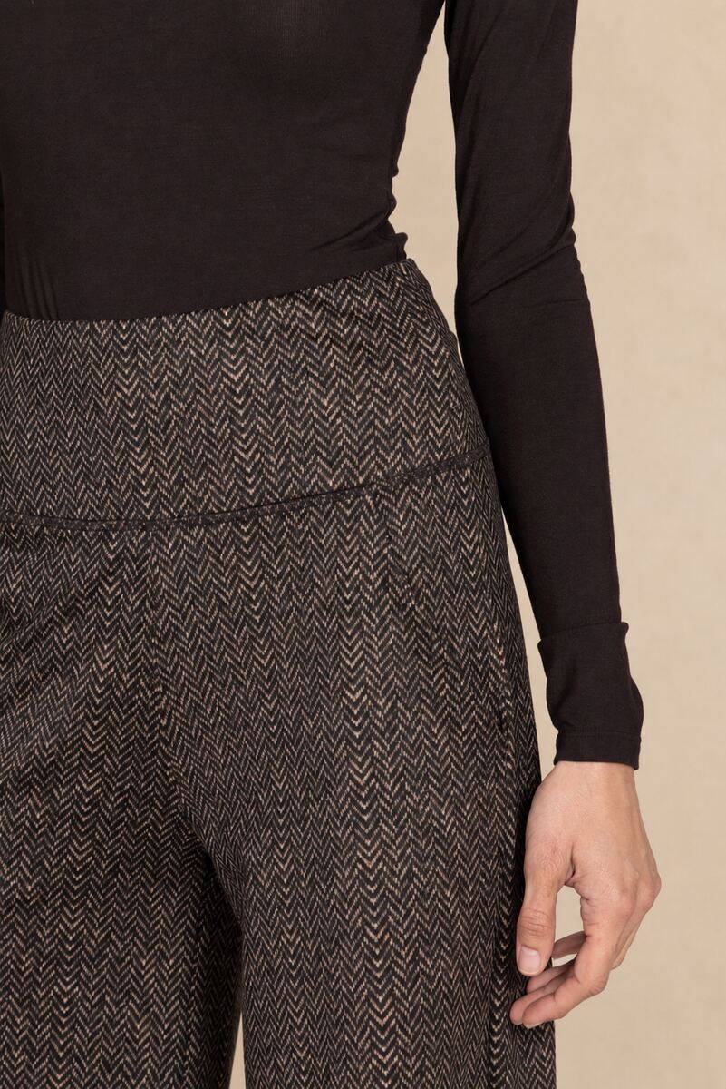 High Waist Wide LegHerringbone Camel