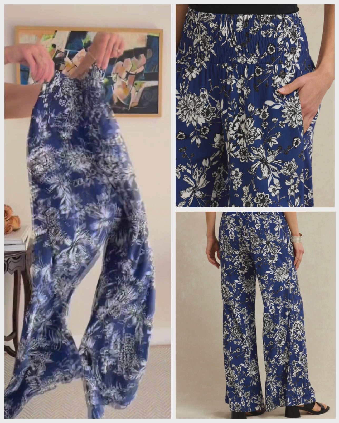パンツ COYSEIO FLOWER PATTERN PANTS NAVY Portofino Travel Pant - Riviera Floral | KiraGrace | KIRAGRACE