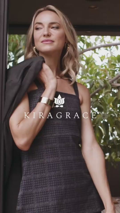 Women wearing welsh plaid items from KiraGrace