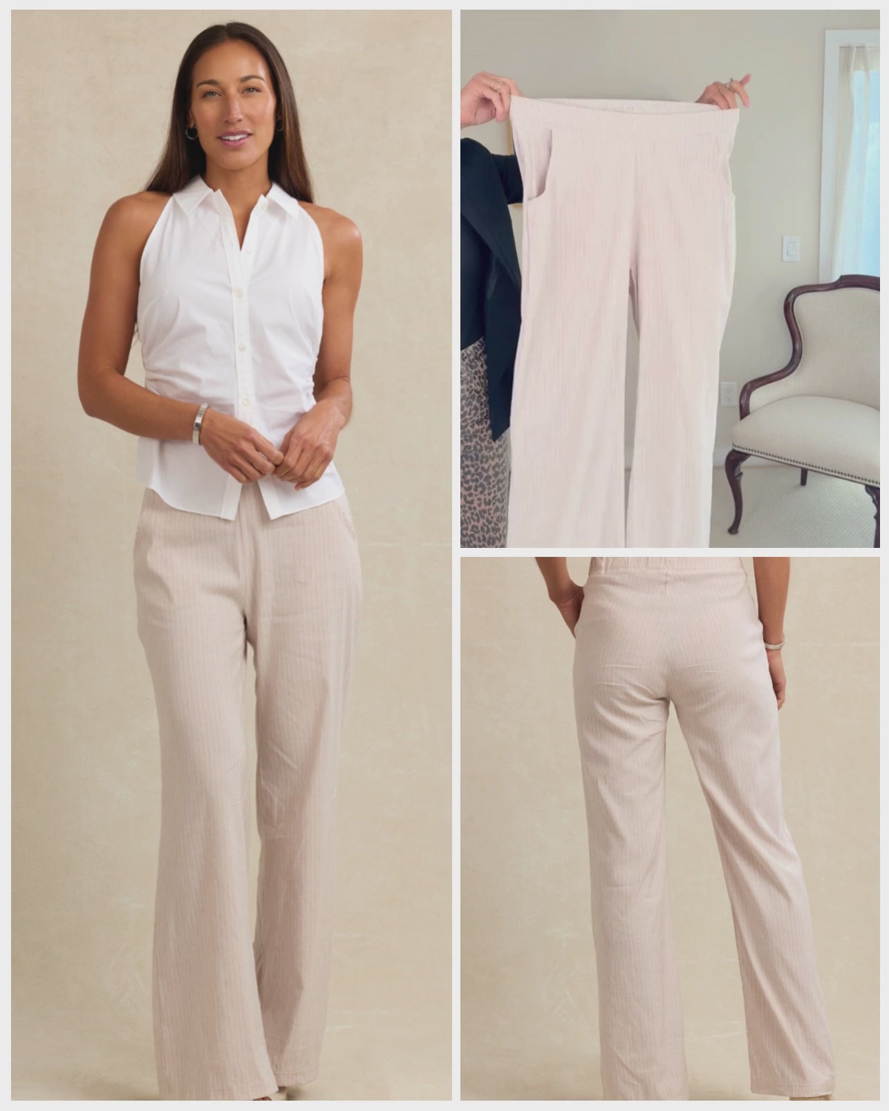 Ravello Linen Pant - Stripe | KiraGrace | KIRAGRACE