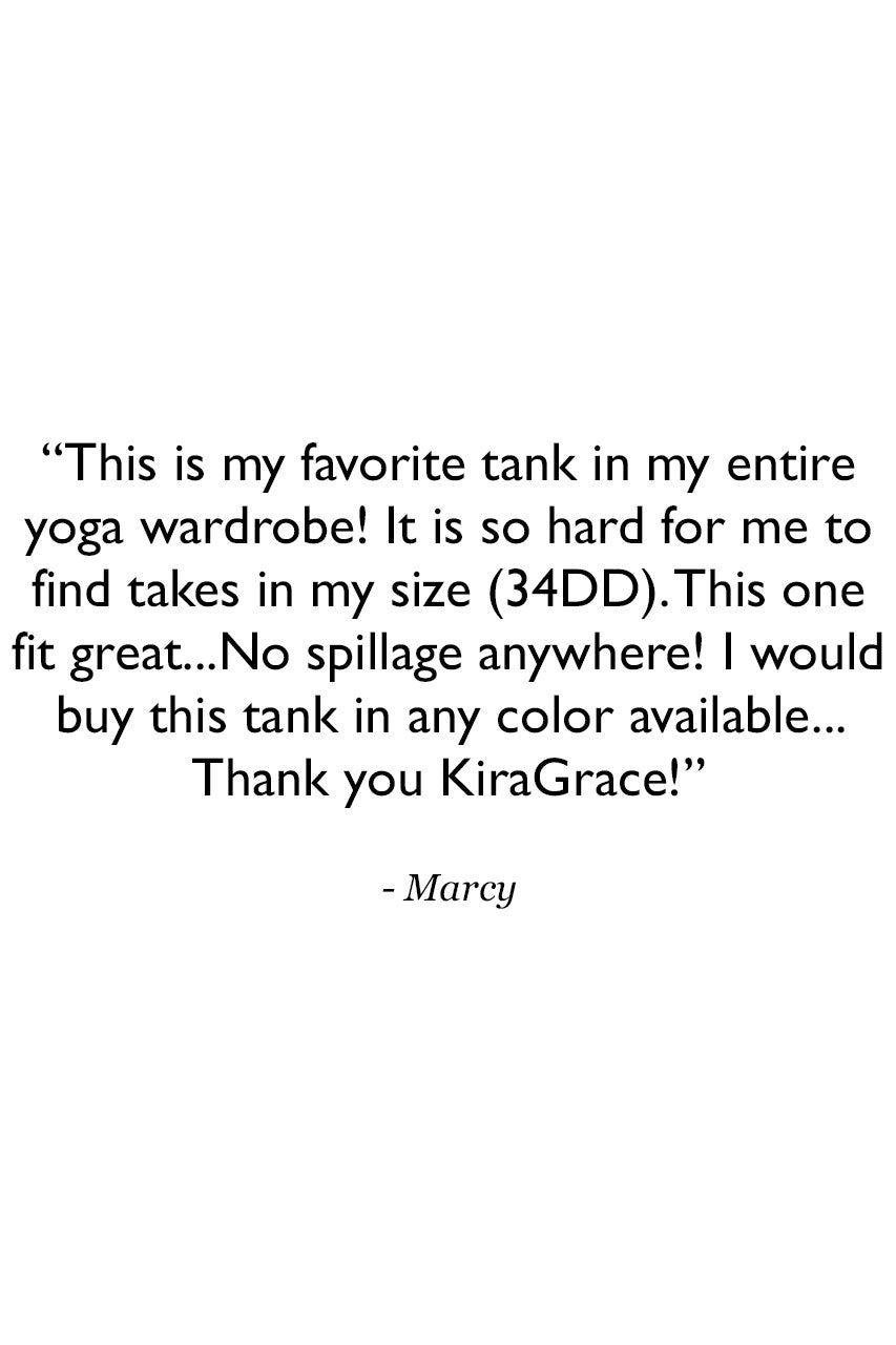 Warrior Caged Yoga Tank Customer Review Quote