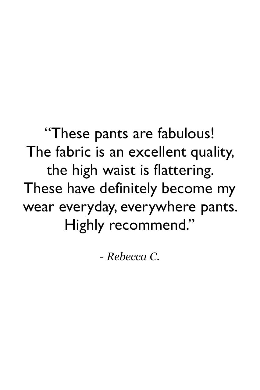 High Waist Wide Leg Pant (Black) Customer Review Quote